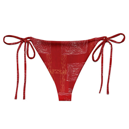 All-over print recycled string bikini bottom