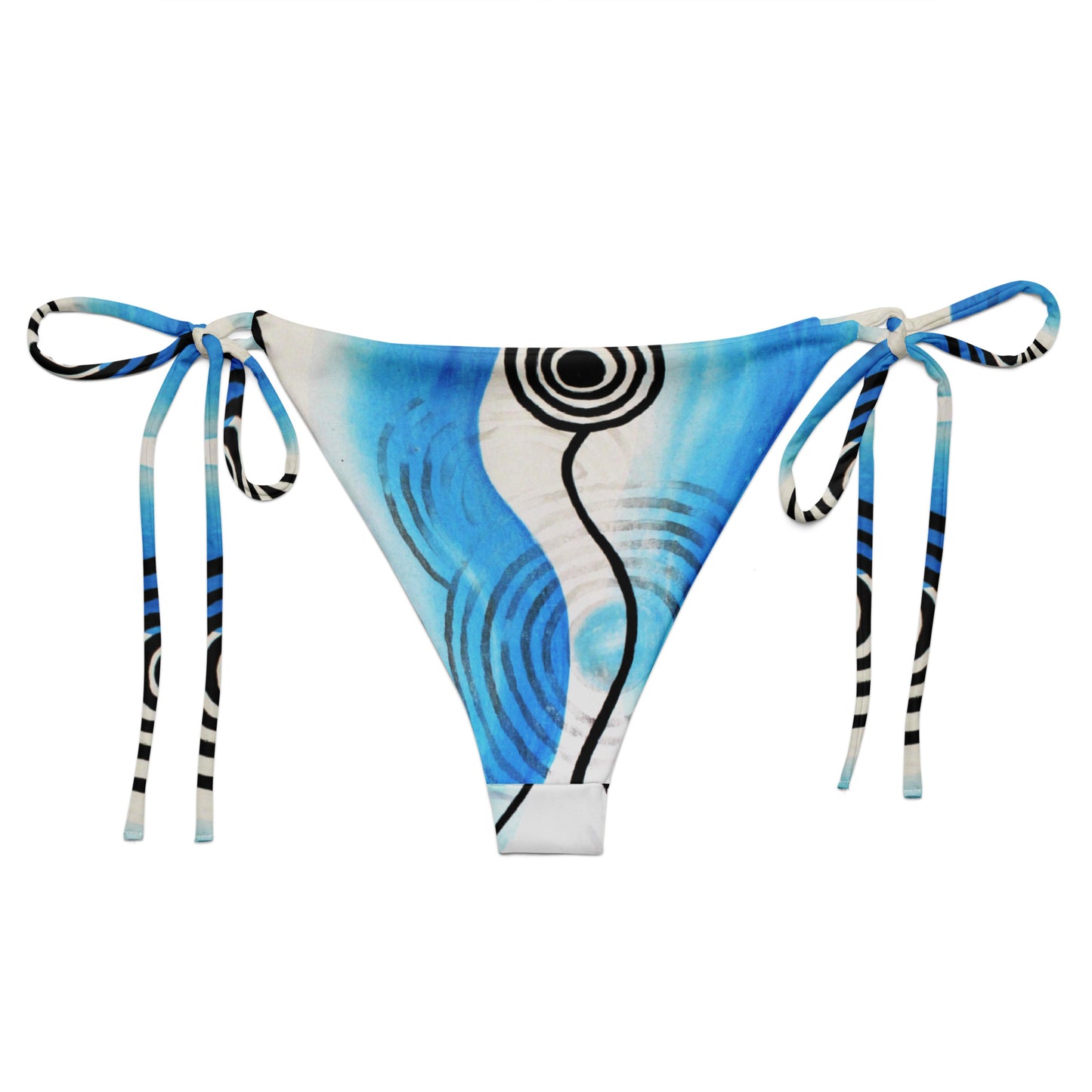 All-over print recycled string bikini bottom