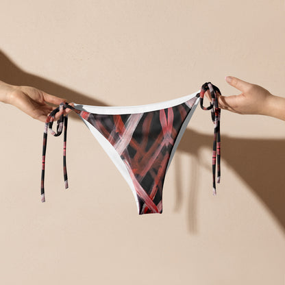 All-Over Print Recycled String Bikini Bottom