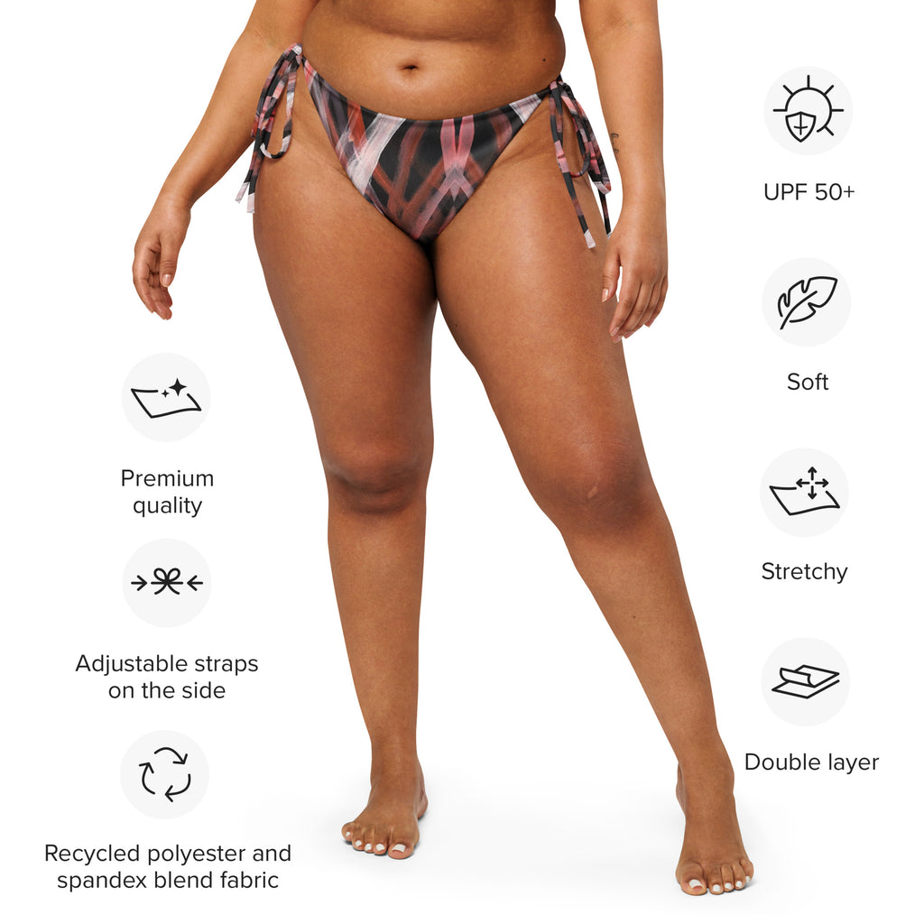 All-Over Print Recycled String Bikini Bottom