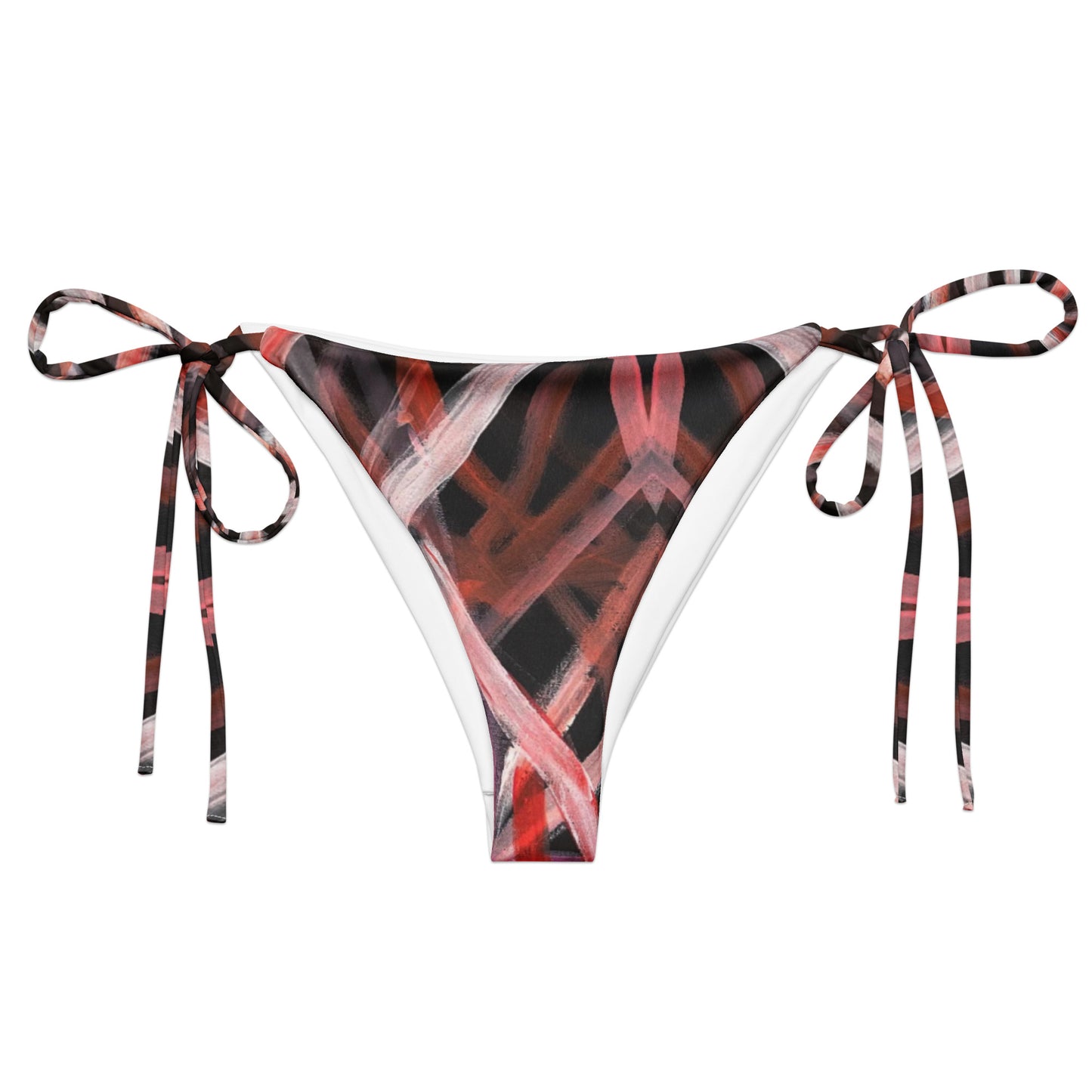 All-over print recycled string bikini bottom