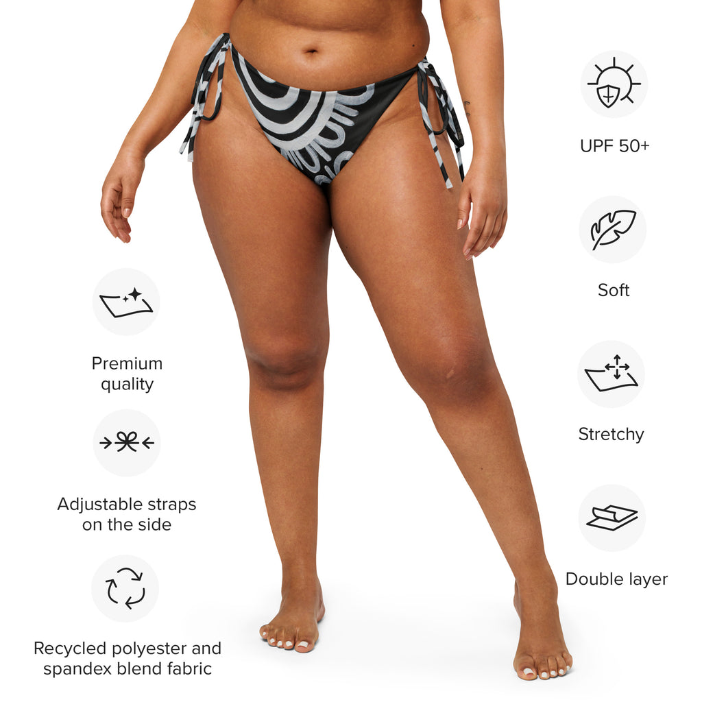 All-Over Print Recycled String Bikini Bottom