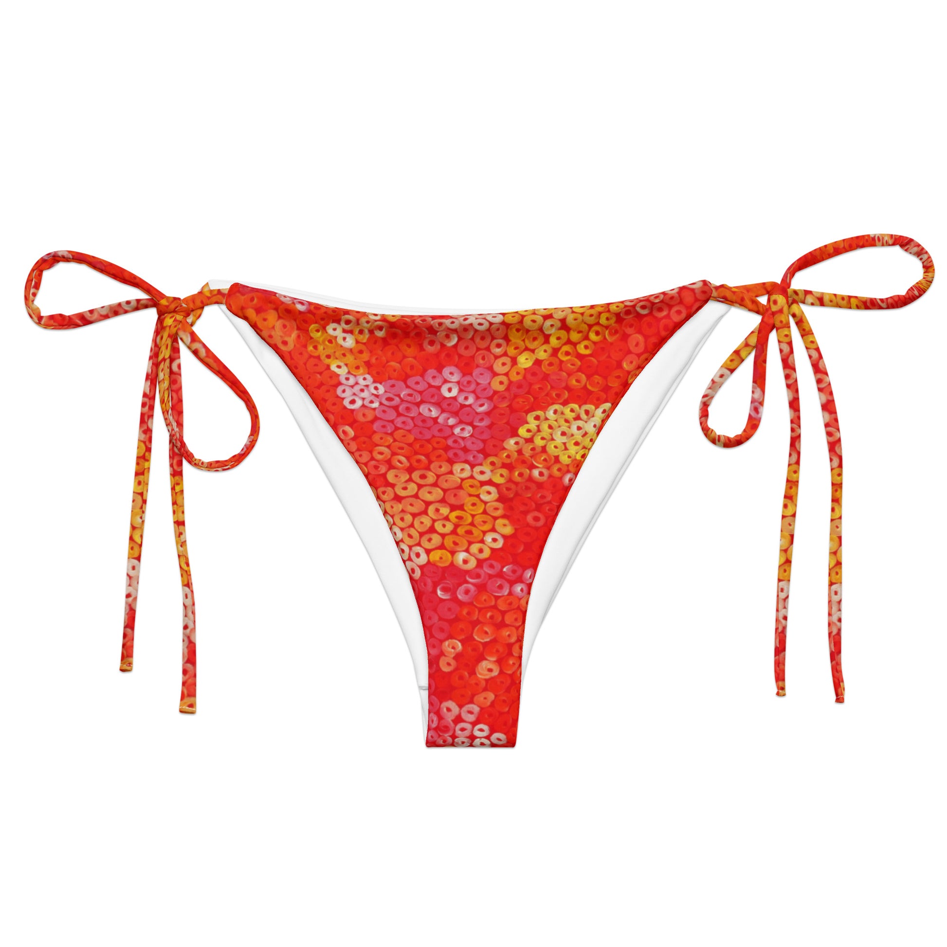 All-Over Print Recycled String Bikini Bottom