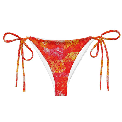 All-Over Print Recycled String Bikini Bottom