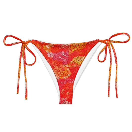 All-over print recycled string bikini bottom