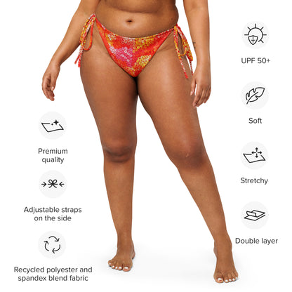 All-Over Print Recycled String Bikini Bottom