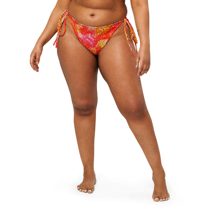 All-Over Print Recycled String Bikini Bottom