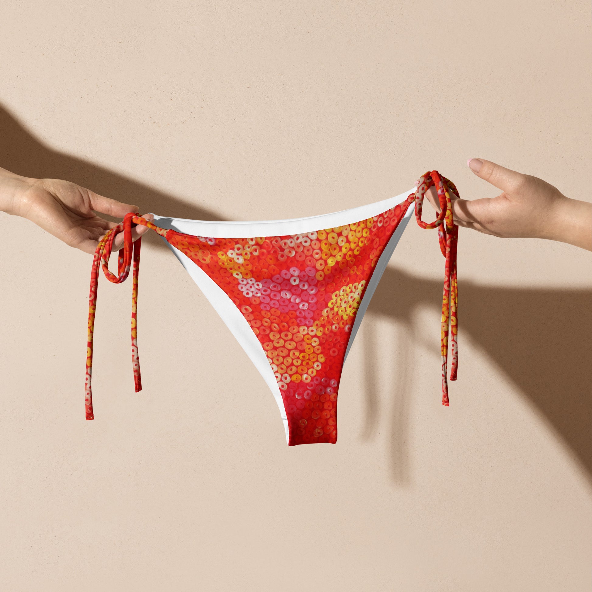 All-Over Print Recycled String Bikini Bottom