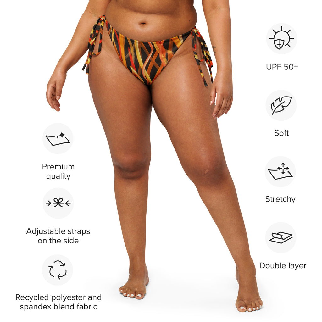 All-Over Print Recycled String Bikini Bottom
