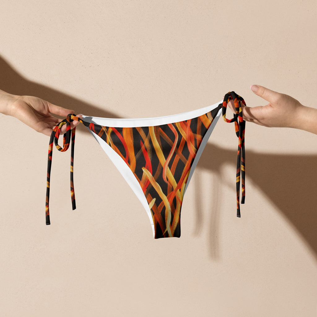 All-Over Print Recycled String Bikini Bottom