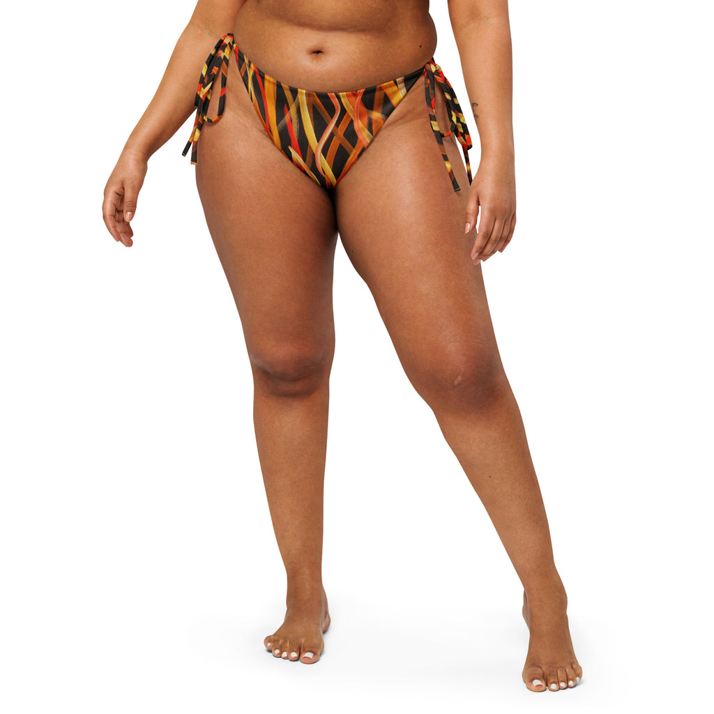 All-Over Print Recycled String Bikini Bottom