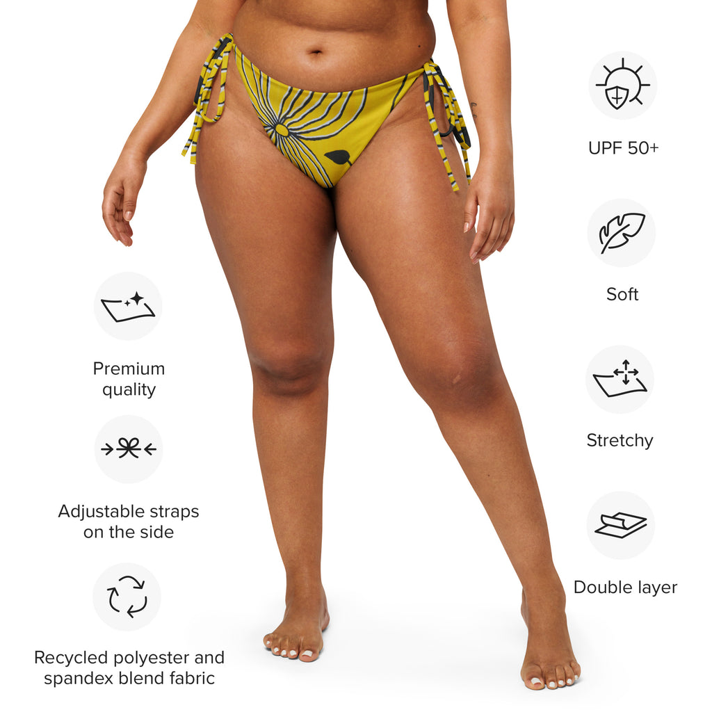 All-Over Print Recycled String Bikini Bottom