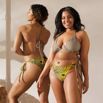 All-Over Print Recycled String Bikini Bottom