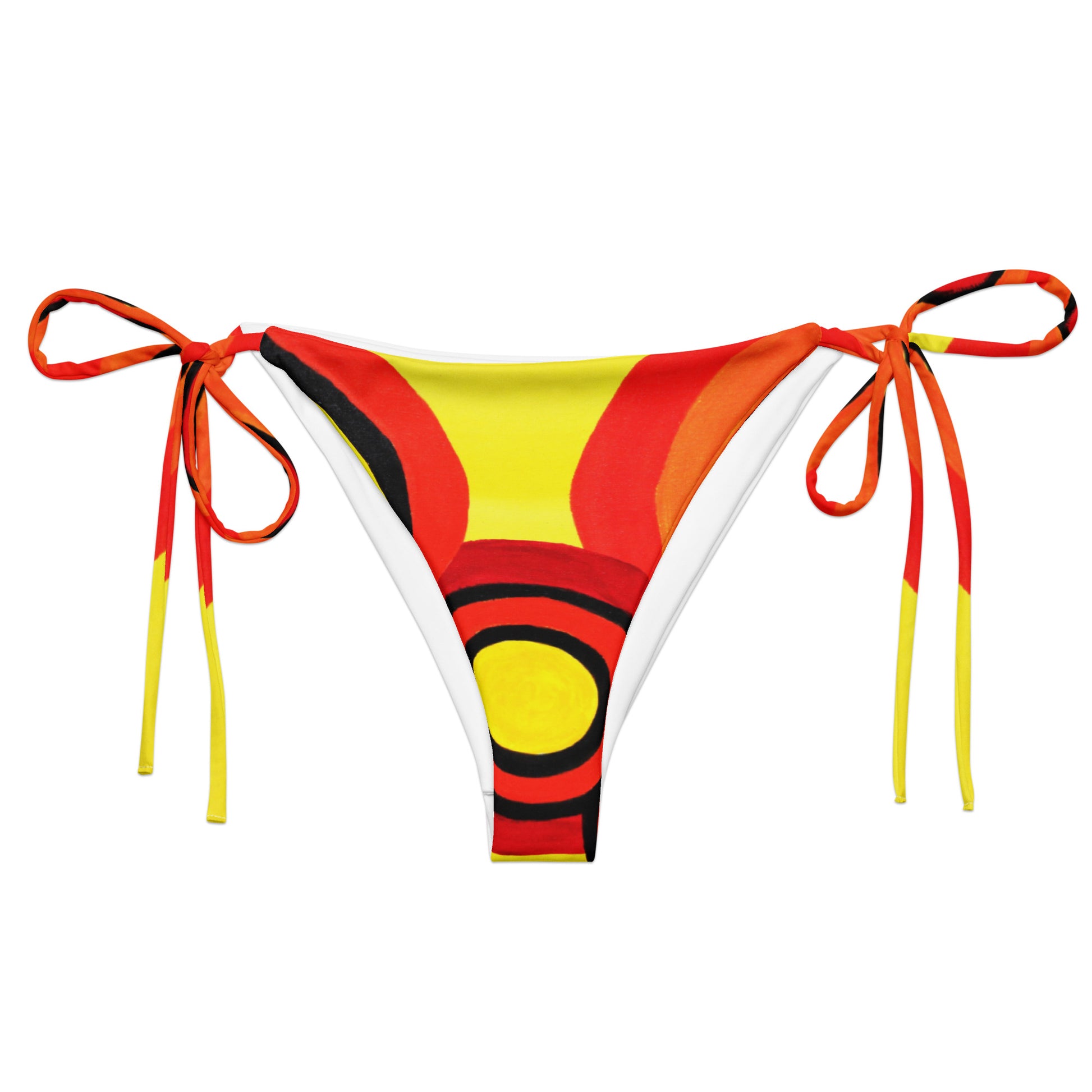 All-over print recycled string bikini bottom