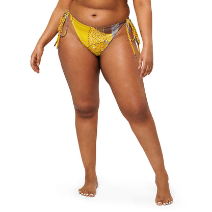 All-over print recycled string bikini bottom