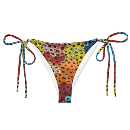 All-over print recycled string bikini bottom