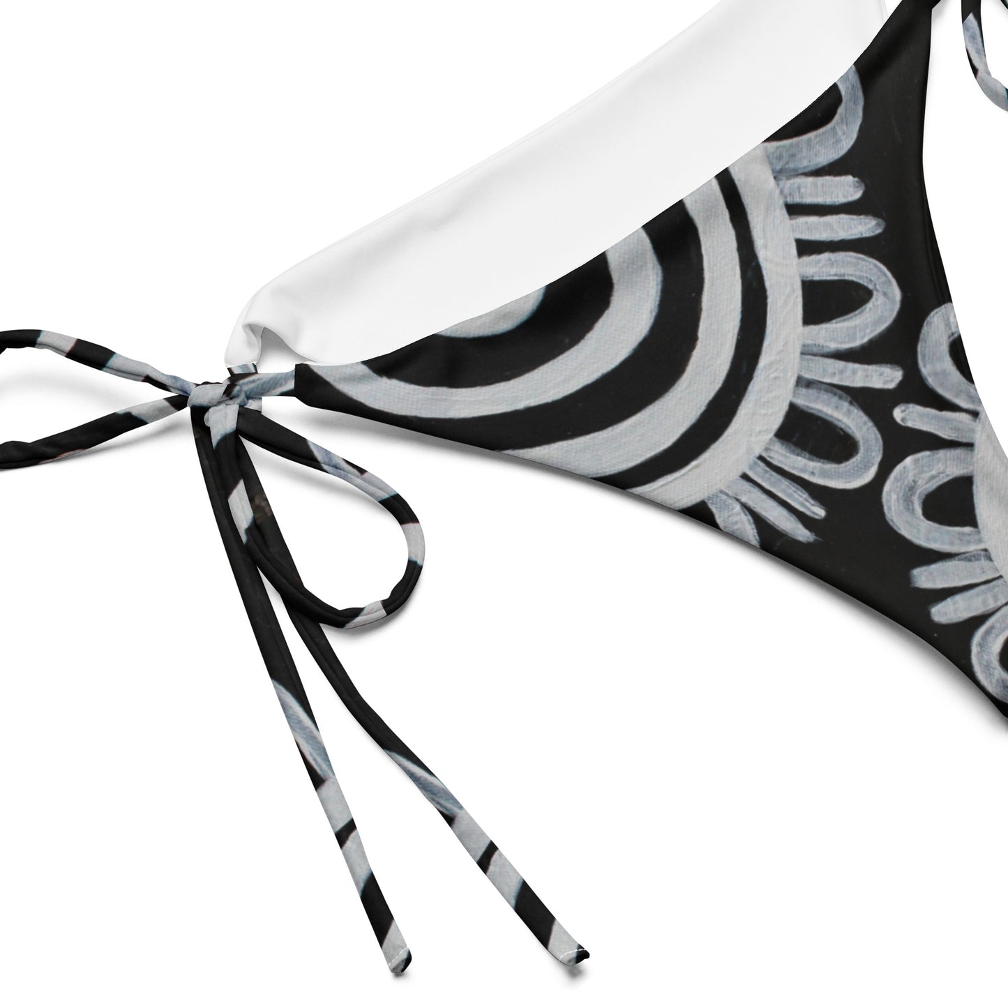 All-over print recycled string bikini bottom