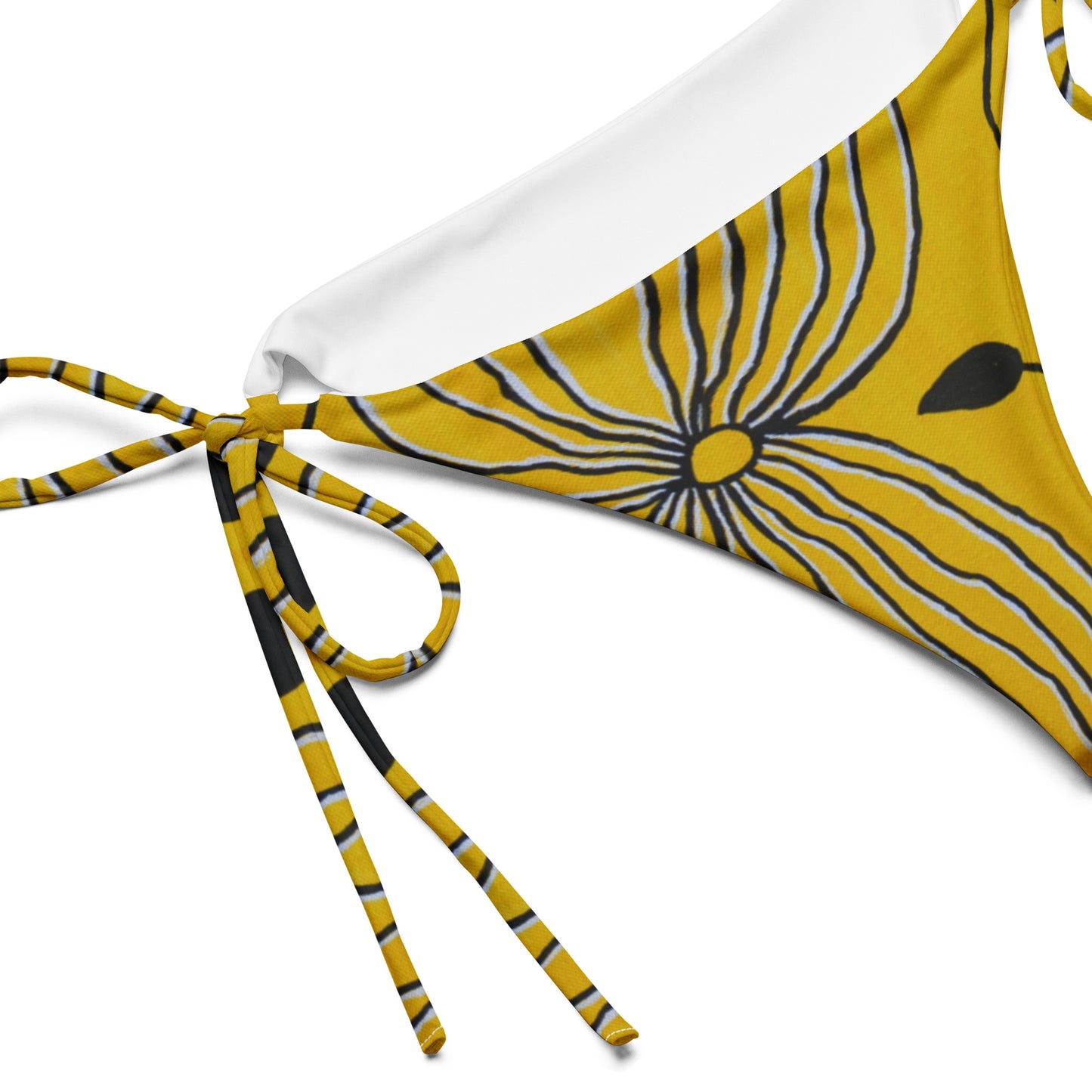 All-over print recycled string bikini bottom