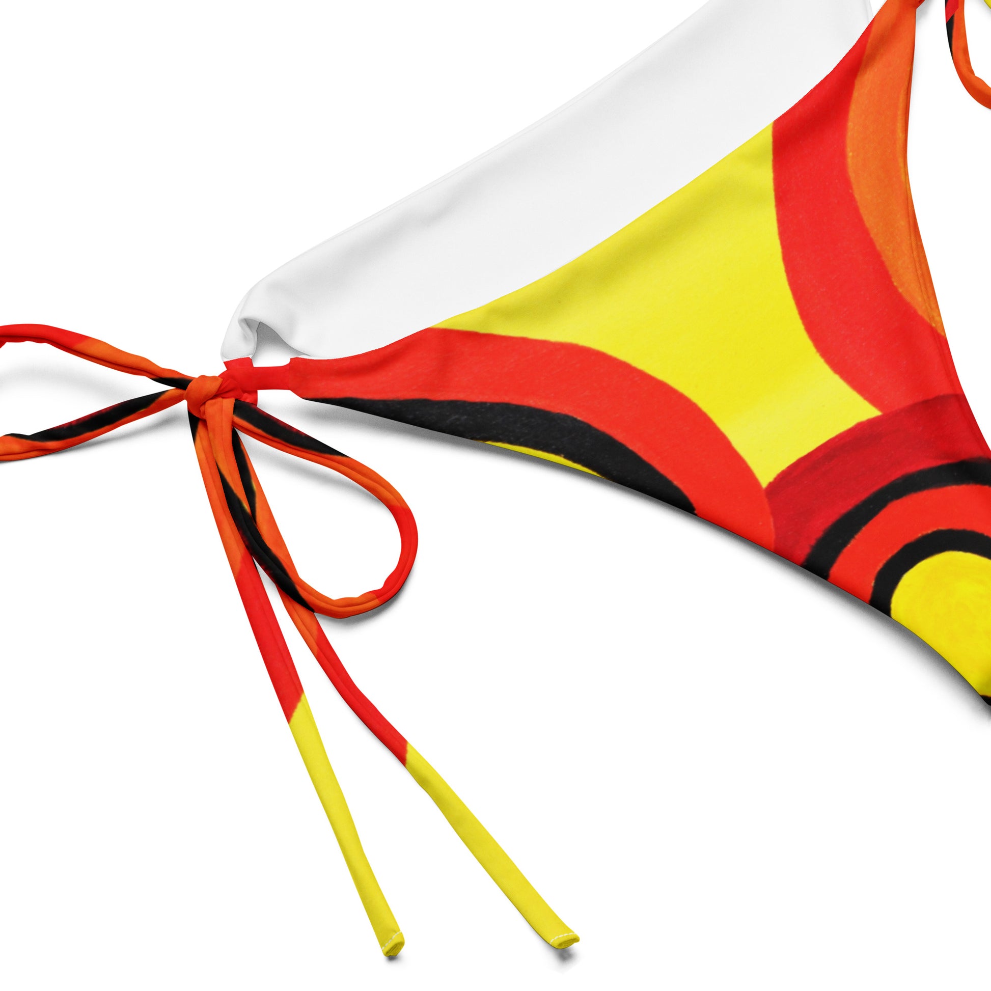 All-over print recycled string bikini bottom