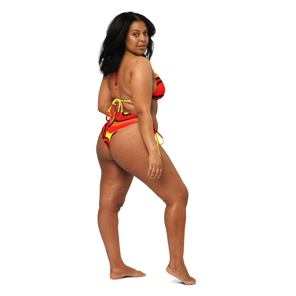 All-Over Print Recycled String Bikini