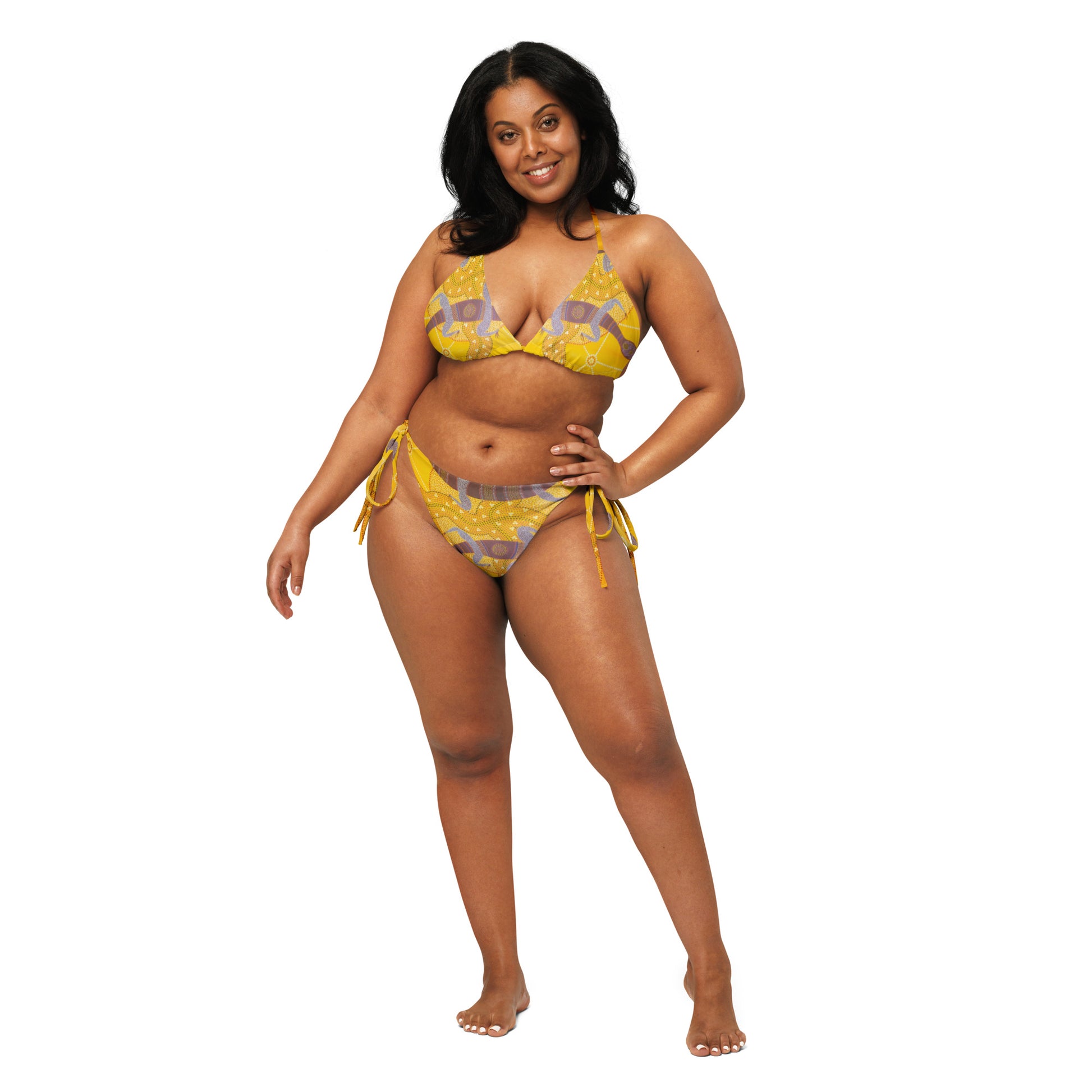 All-Over Print Recycled String Bikini