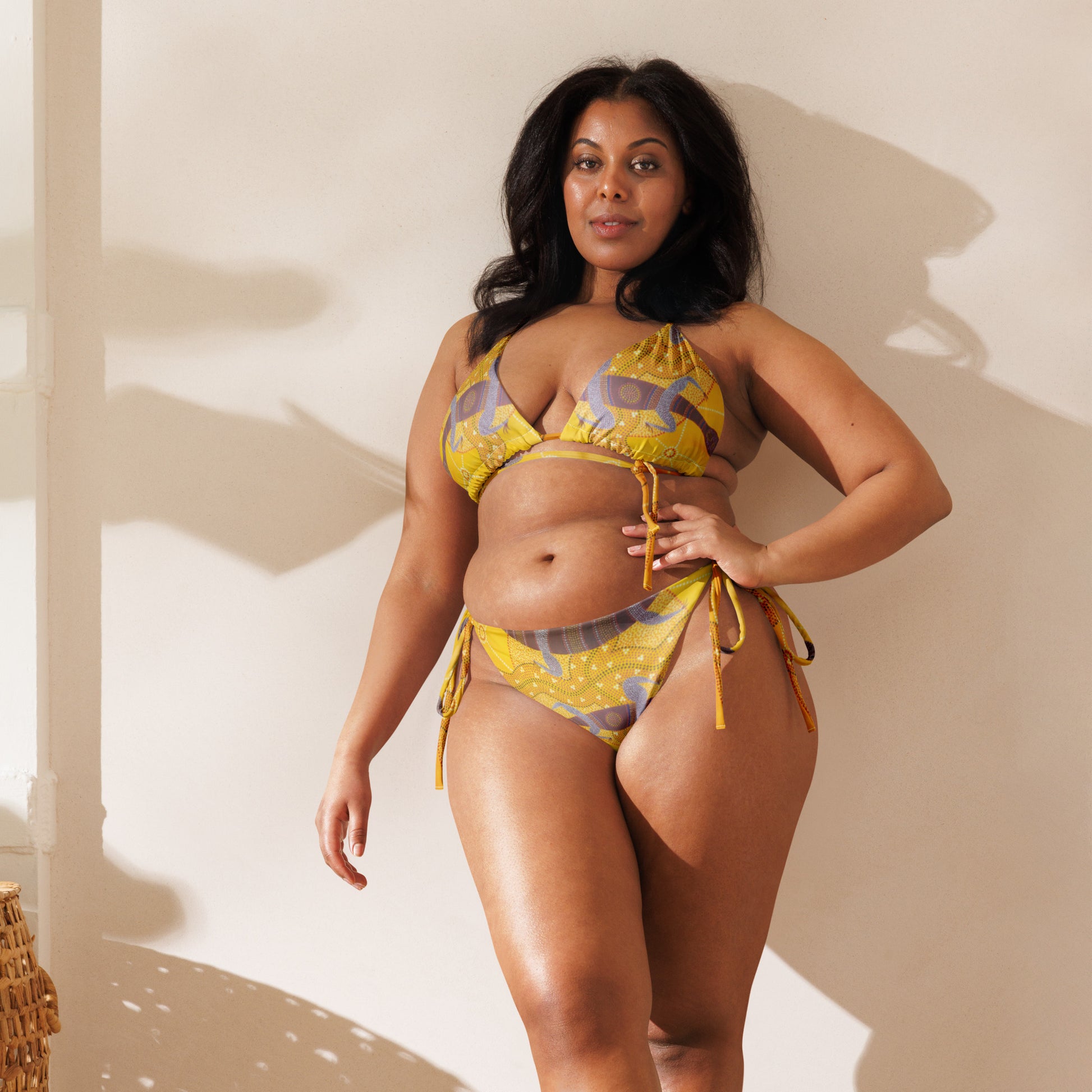 All-Over Print Recycled String Bikini