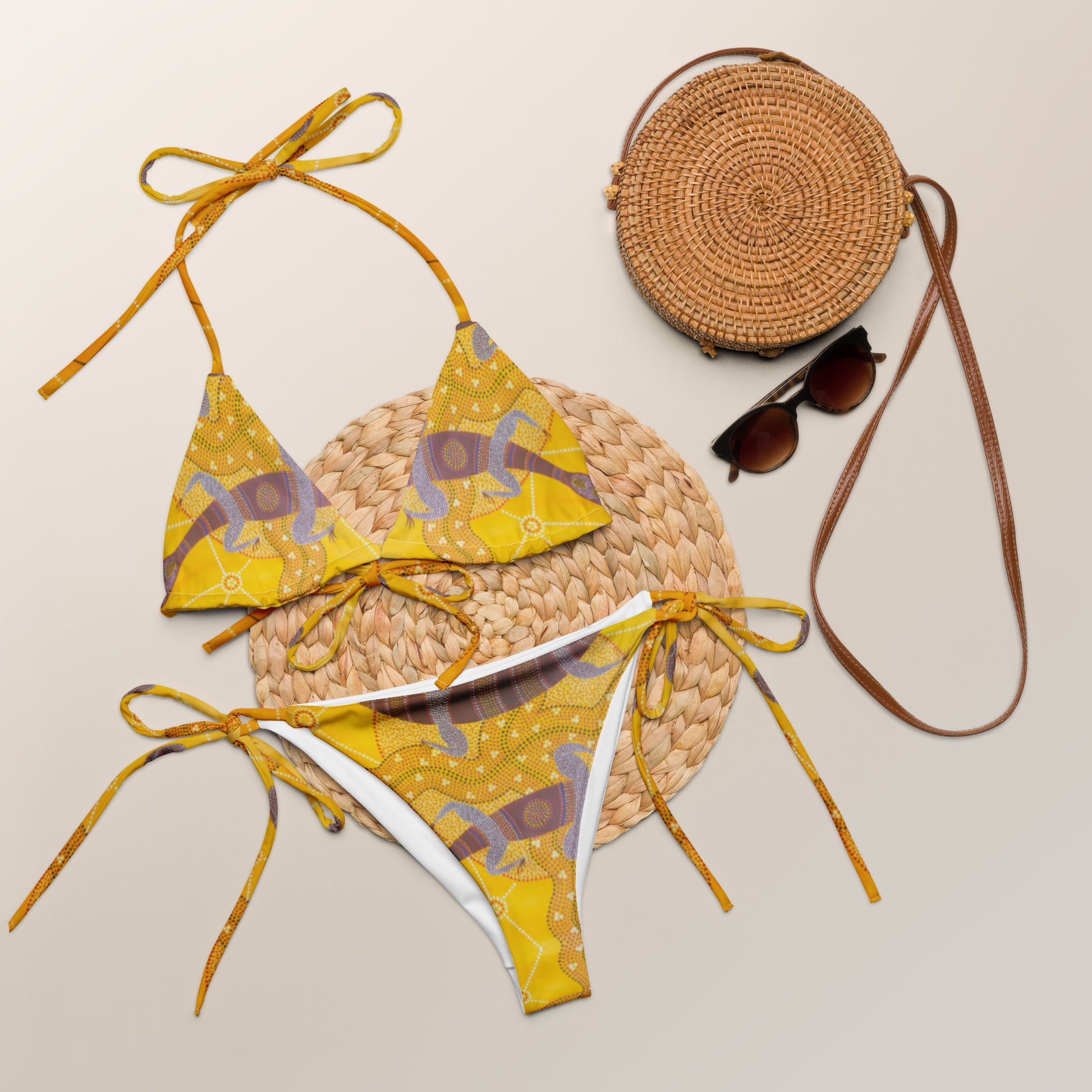 All-Over Print Recycled String Bikini