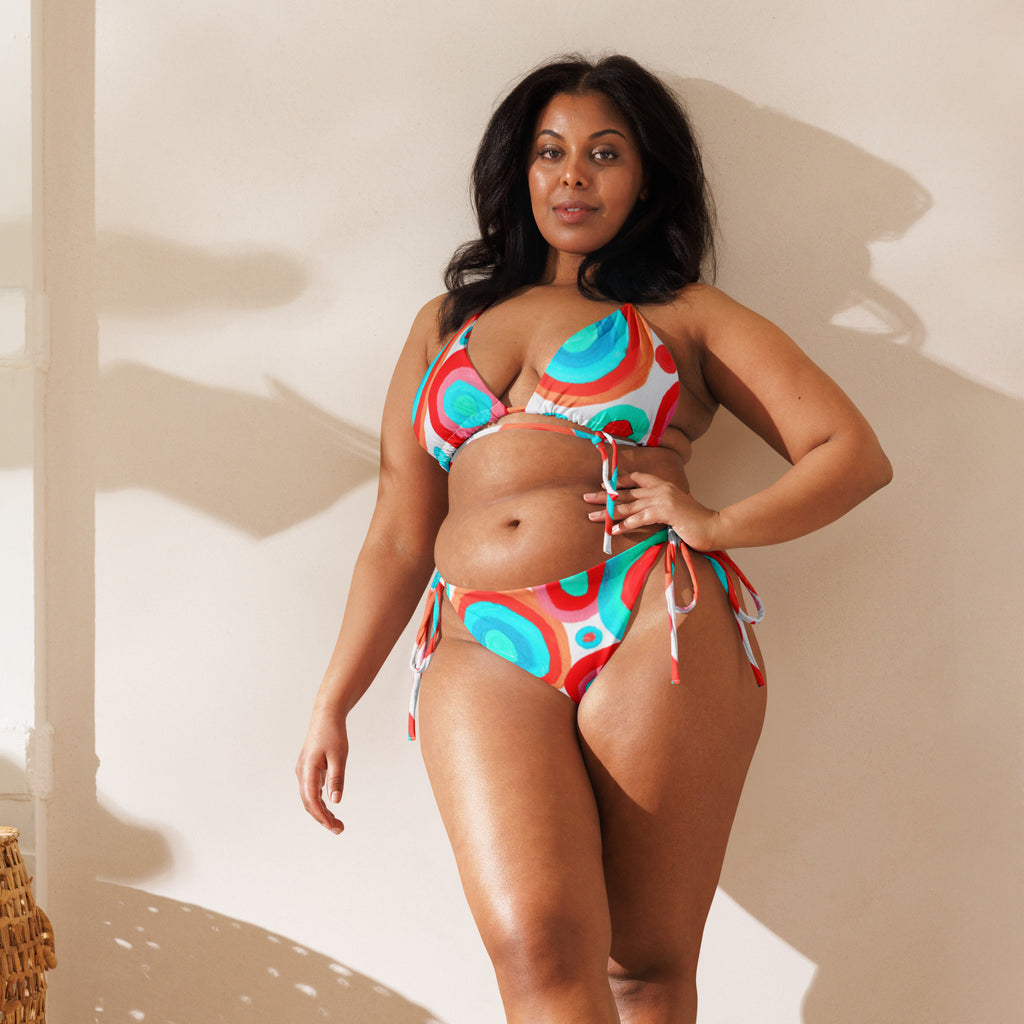 All-Over Print Recycled String Bikini