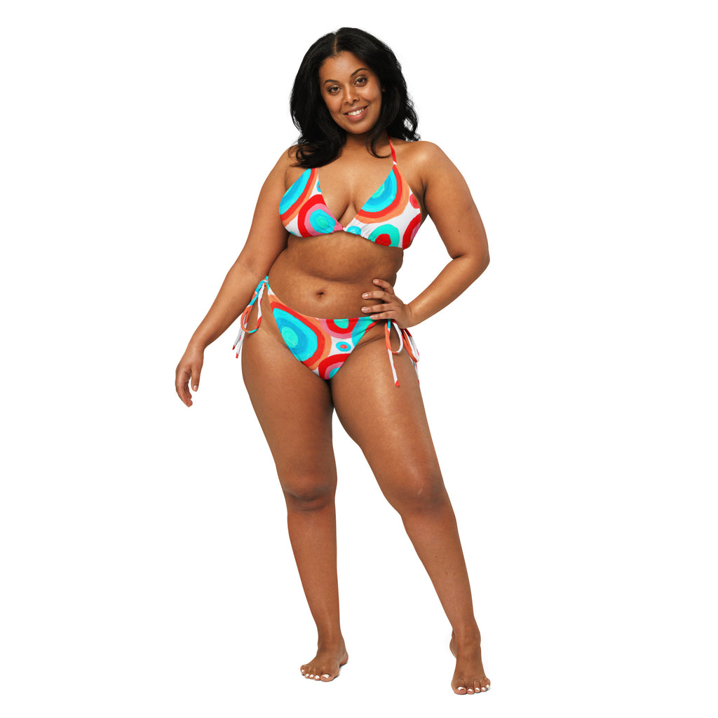 All-Over Print Recycled String Bikini