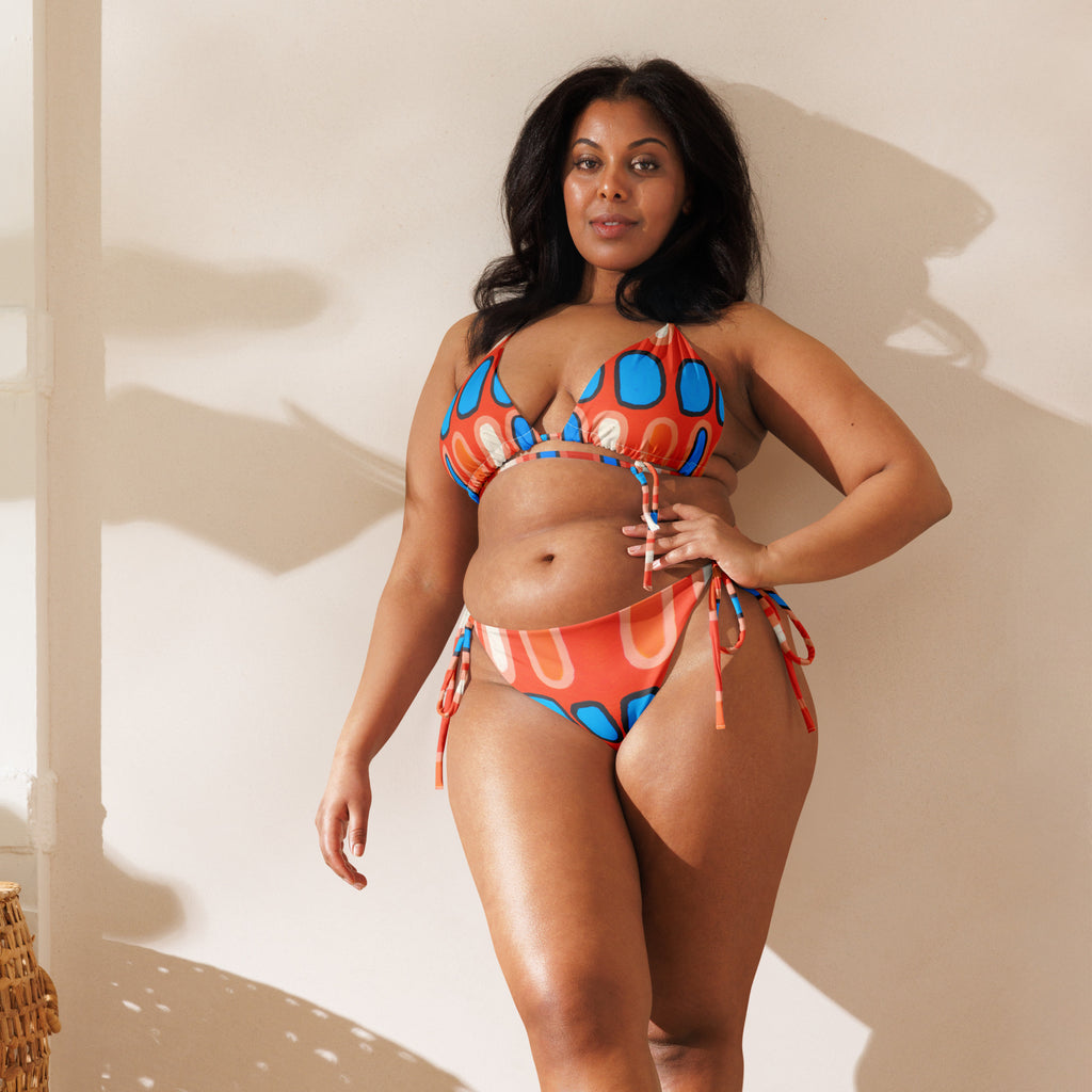 All-Over Print Recycled String Bikini