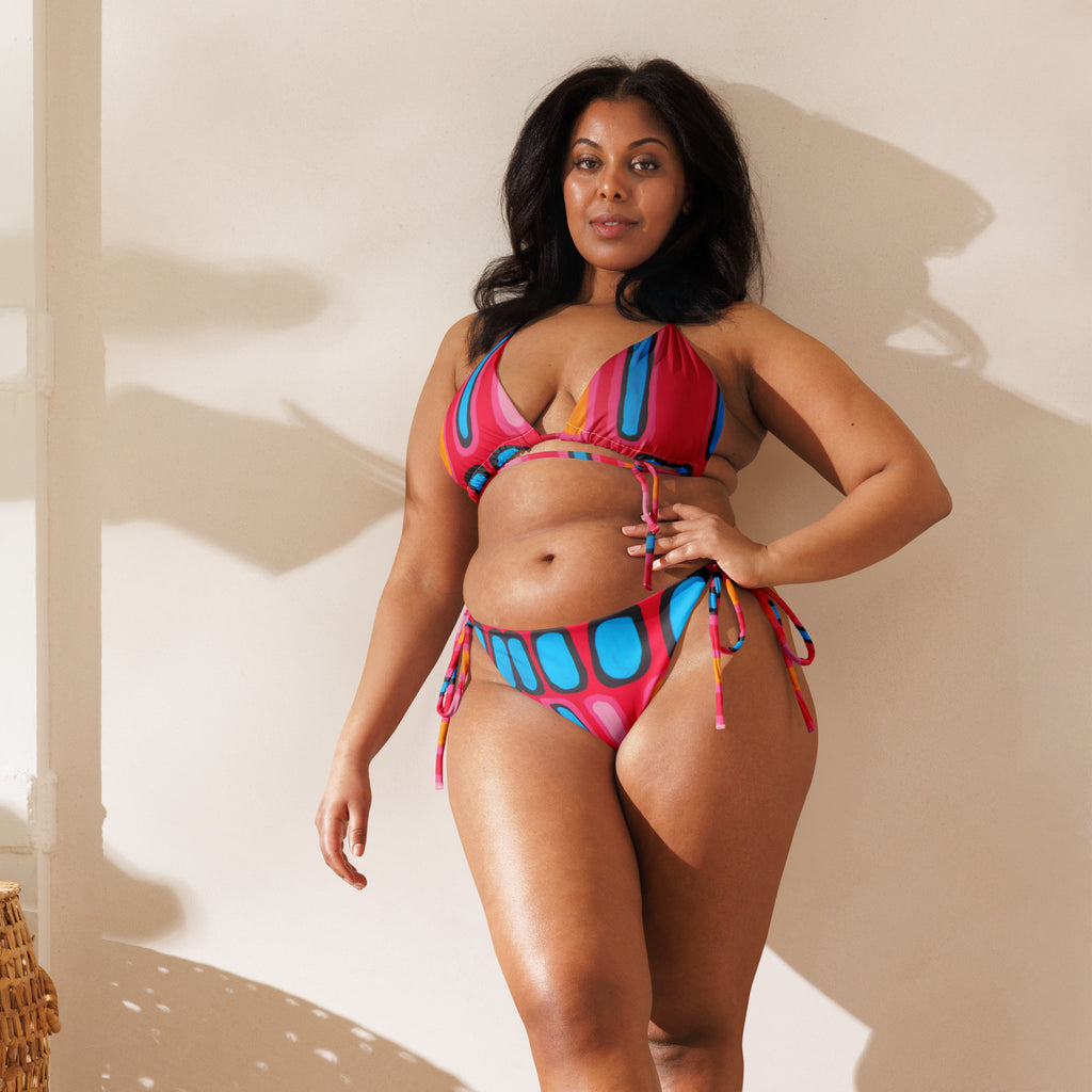 All-Over Print Recycled String Bikini