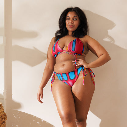 All-Over Print Recycled String Bikini