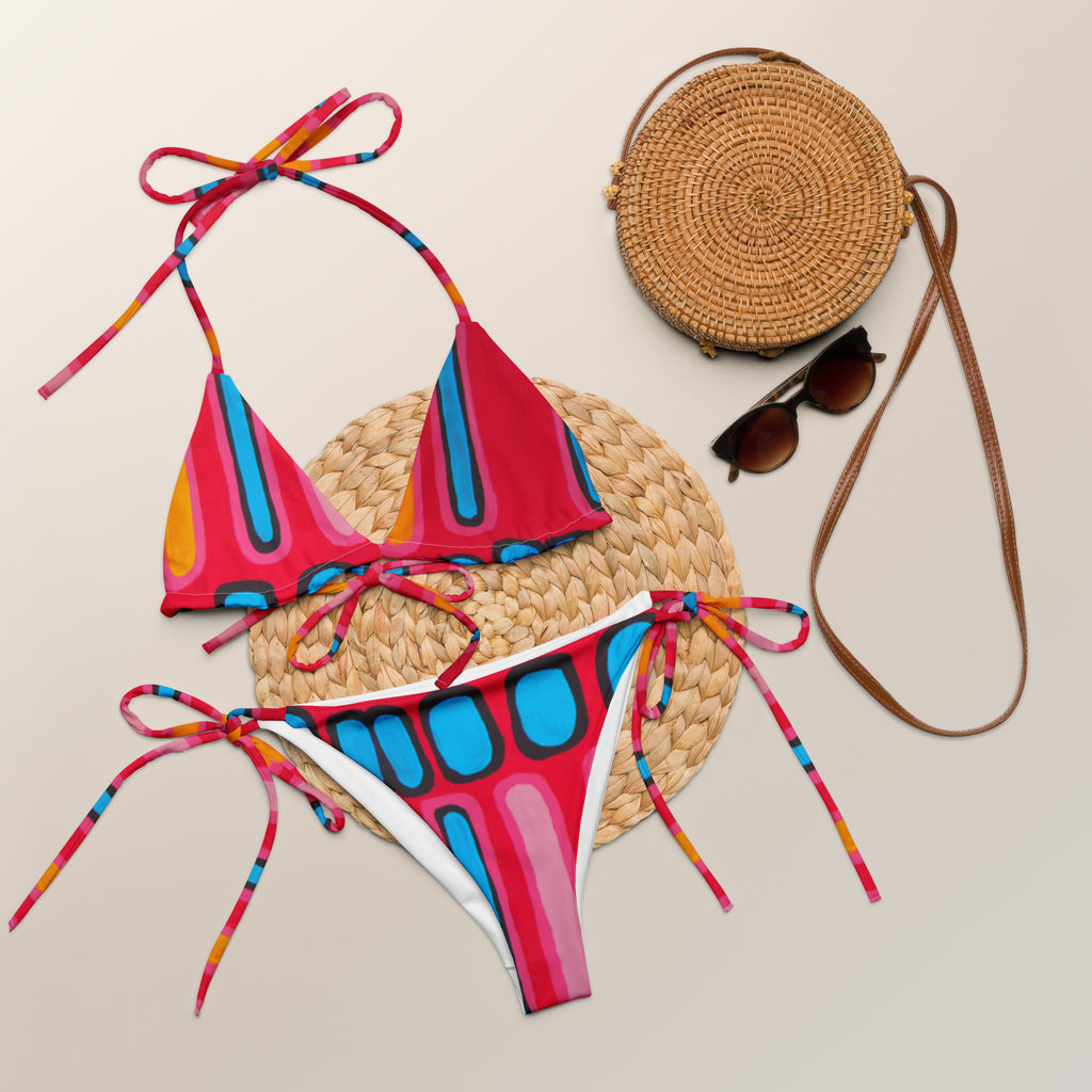 All-Over Print Recycled String Bikini