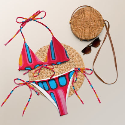All-Over Print Recycled String Bikini