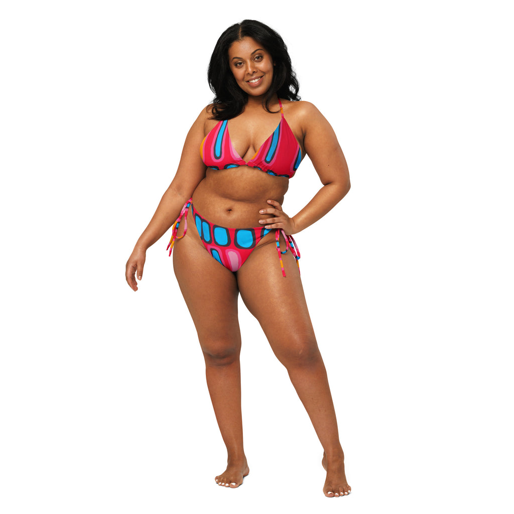 All-Over Print Recycled String Bikini