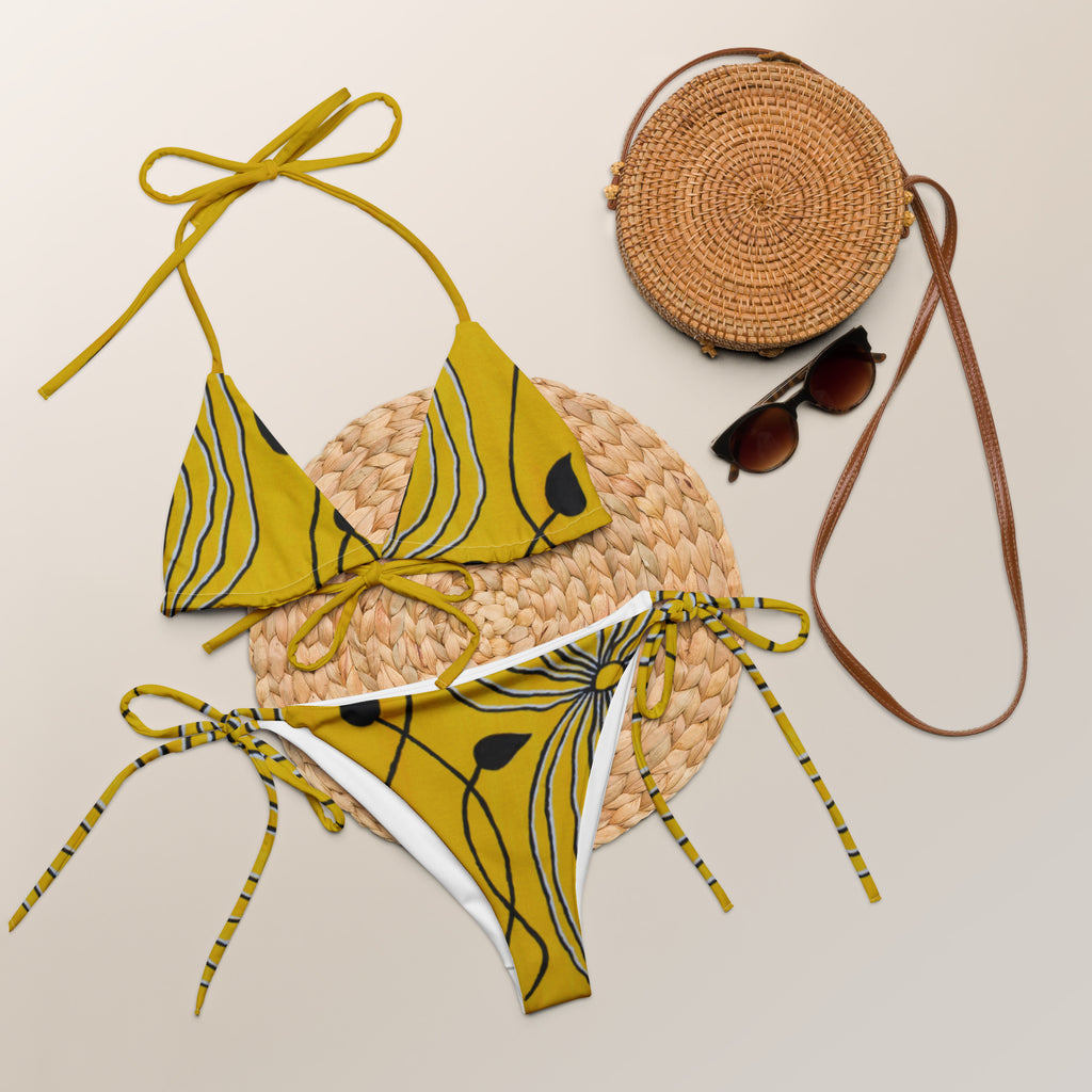 All-Over Print Recycled String Bikini