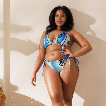 All-Over Print Recycled String Bikini Set