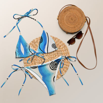 All-Over Print Recycled String Bikini Set