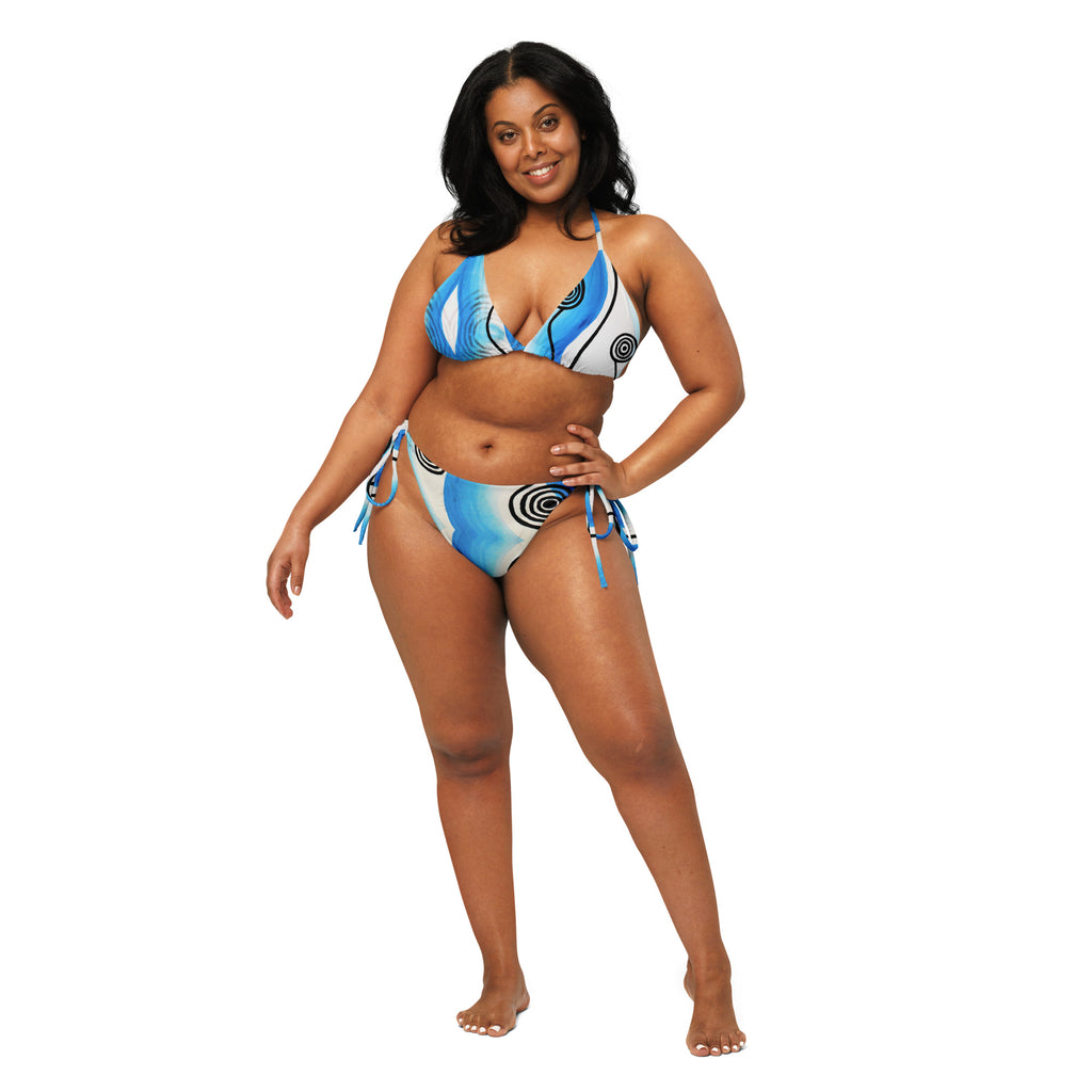 All-Over Print Recycled String Bikini Set