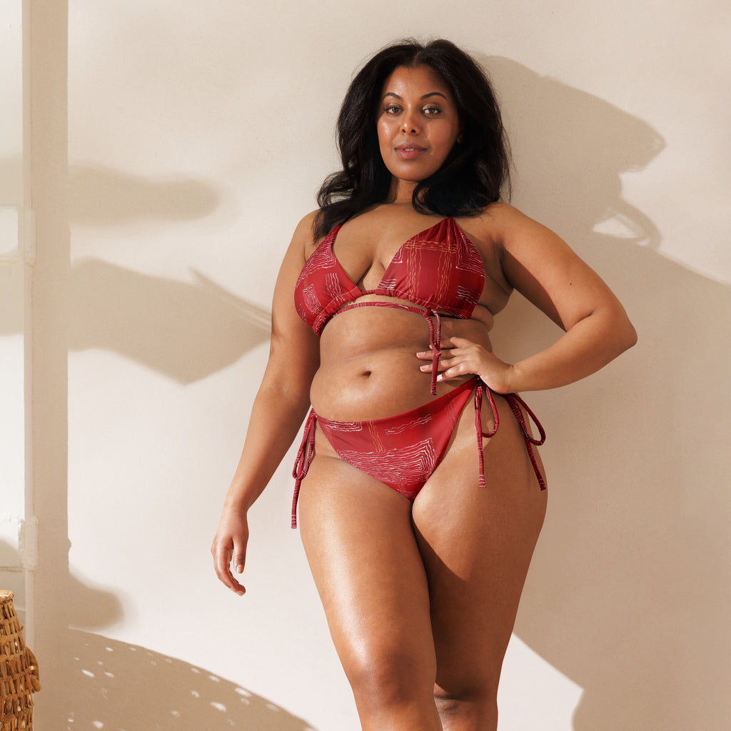 All-Over Print Recycled String Bikini - Artwork 12