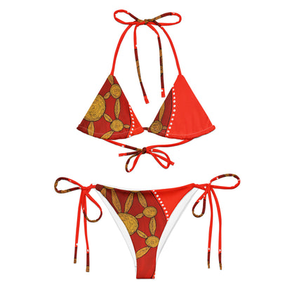 All-Over Print Recycled String Bikini