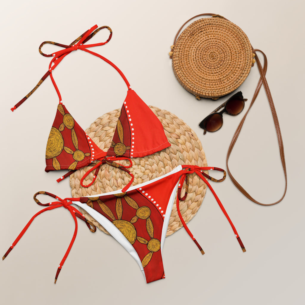 All-Over Print Recycled String Bikini