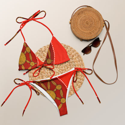 All-Over Print Recycled String Bikini