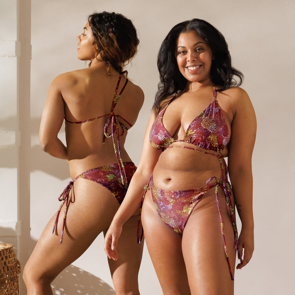 All-Over Print Recycled String Bikini