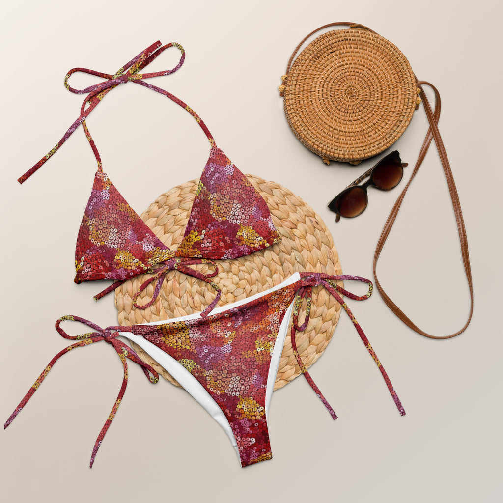 All-Over Print Recycled String Bikini