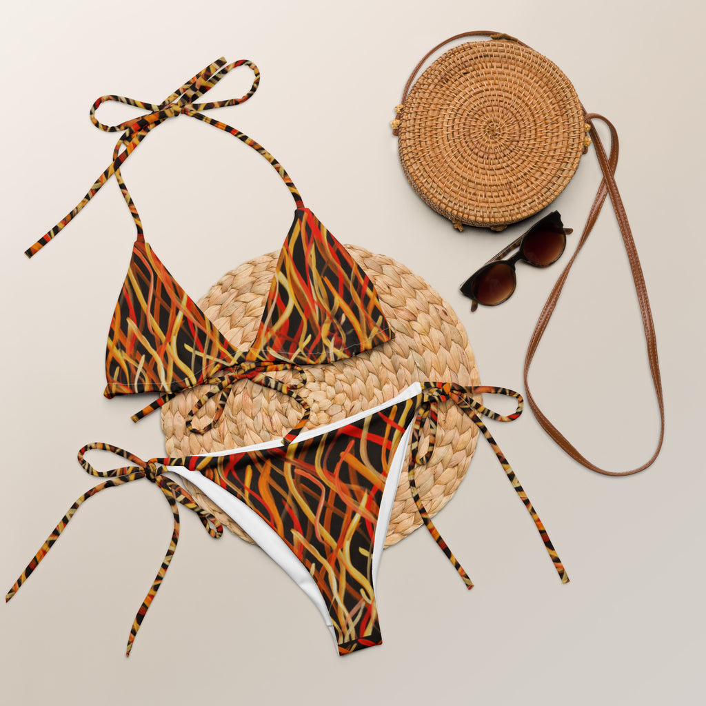All-Over Print Recycled String Bikini