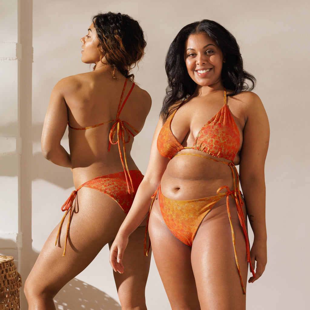 All-Over Print Recycled String Bikini