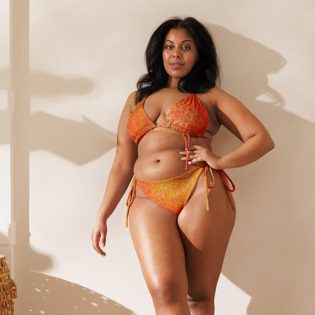 All-Over Print Recycled String Bikini