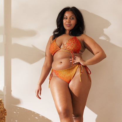 All-Over Print Recycled String Bikini