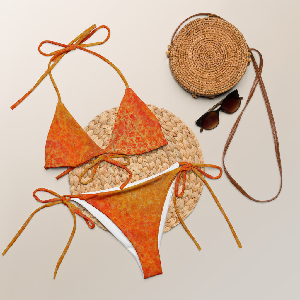 All-Over Print Recycled String Bikini